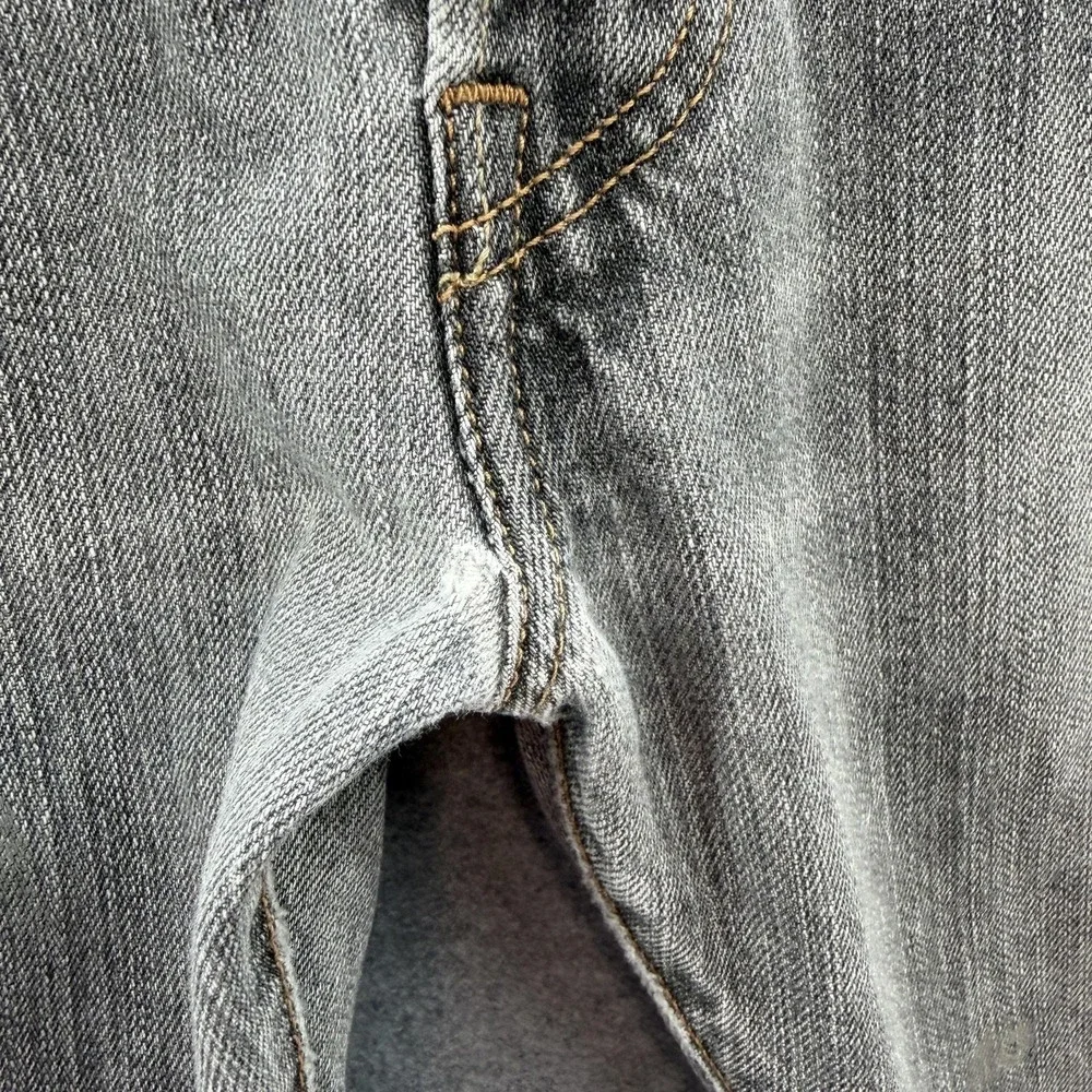 VTG 90s Y2K Levis 501 Jeans Men 34x34 Gray Straight Denim Button Fly Distressed